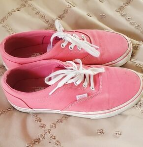 Vans Women's Pink Canvas Sneakers